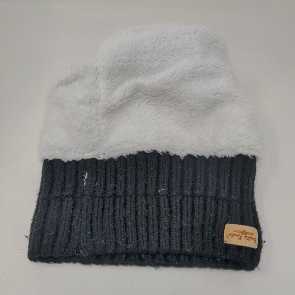 Britt's Knits Beanie Hat Multicolor One Size Stretch Hand Knitted Pom Pom - Picture 8 of 9